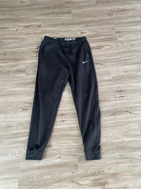 Nike Black Jogger Pants with White Swoosh